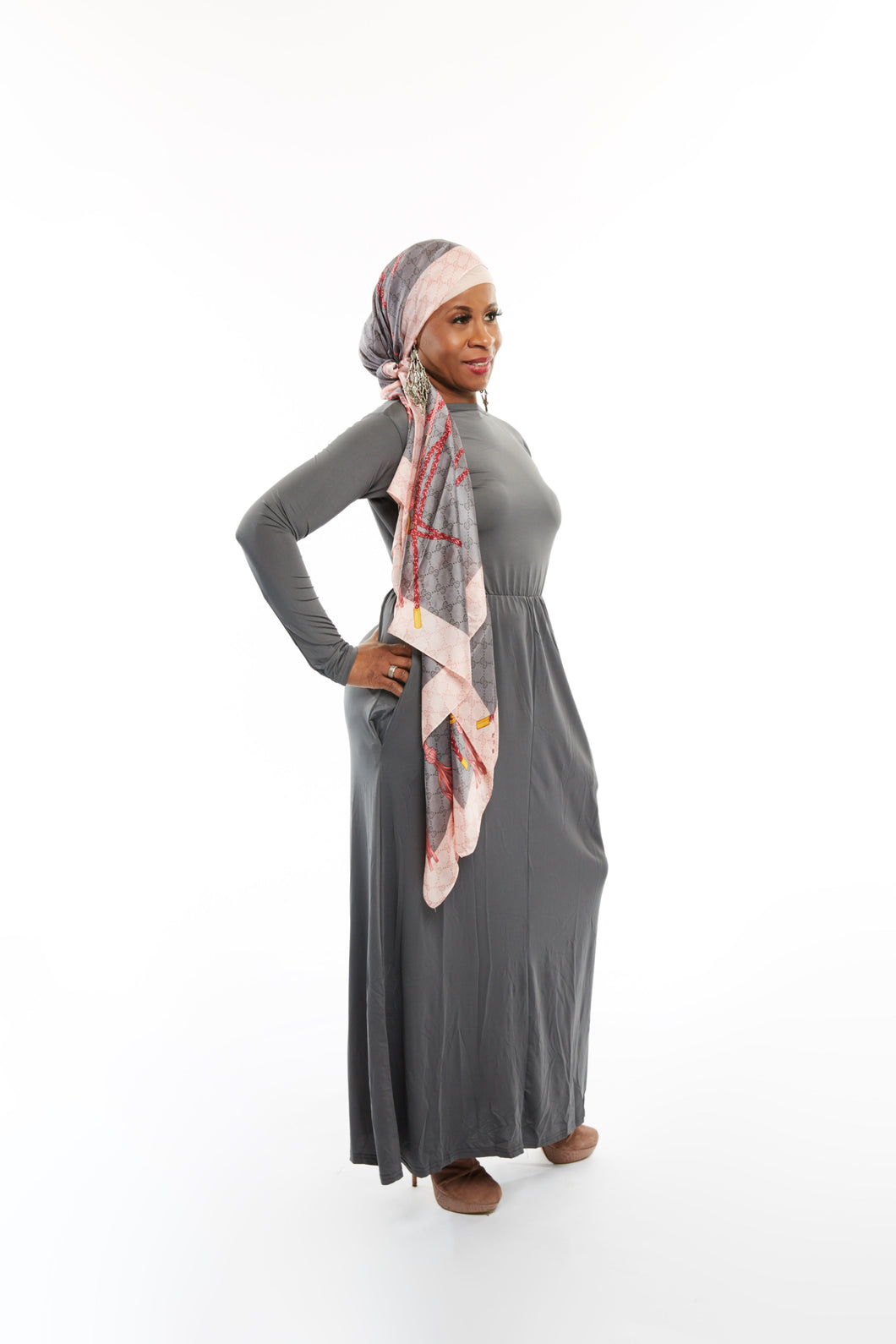 GRAY MAXI DRESS