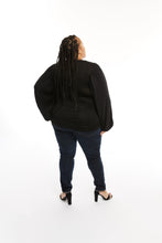 Load image into Gallery viewer, CURVY BLACK V NECK TOP
