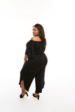 Load image into Gallery viewer, CURVY BLACK OFF THE SHOULDER JUMPSUIT
