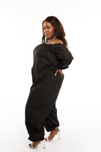 Load image into Gallery viewer, CURVY BLACK LOOSE FITTING JUMPSUIT
