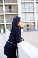 Load image into Gallery viewer, BLACK KNIT OVERSIZE TOP

