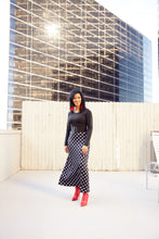 Load image into Gallery viewer, BLACK POLKA DOT MAXI DRESS
