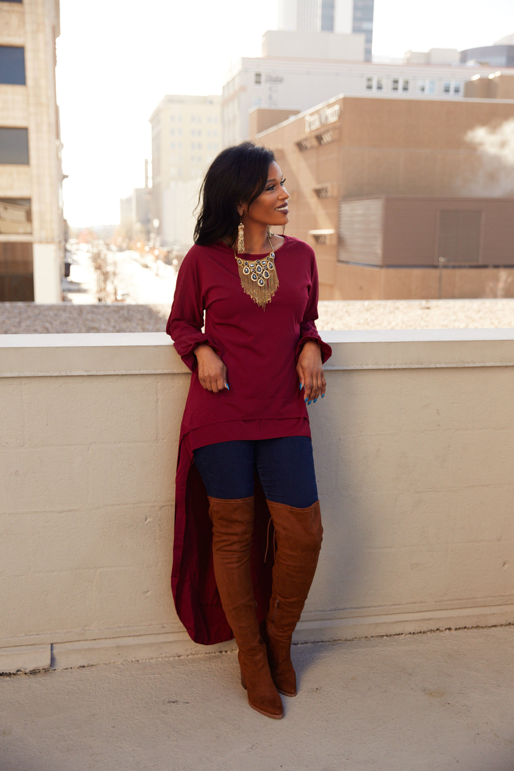 WINE HIGH LOW TOP