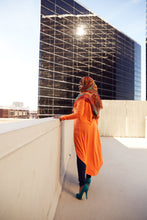 Load image into Gallery viewer, ORANGE LONG SLEEVE HIGH LOW w/SLIT

