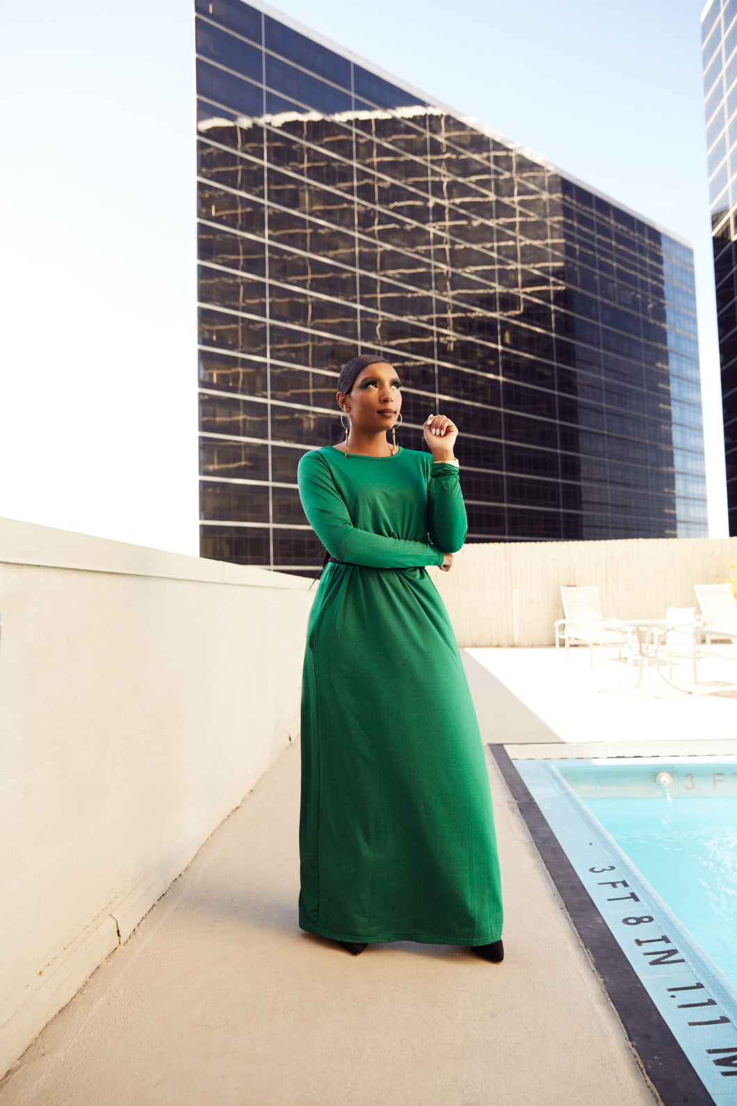 GREEN MAXI DRESS