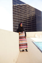 Load image into Gallery viewer, CURVY BOHEMIAN STRIPE LONG SLEEVE MAXI DRESS
